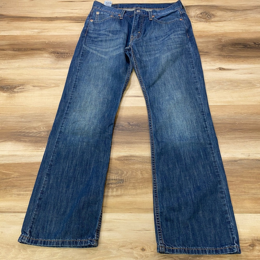 Levi 527 Slim Bootcut Jeans 30x30 Denim Blue Medium Wash Pants Cotton